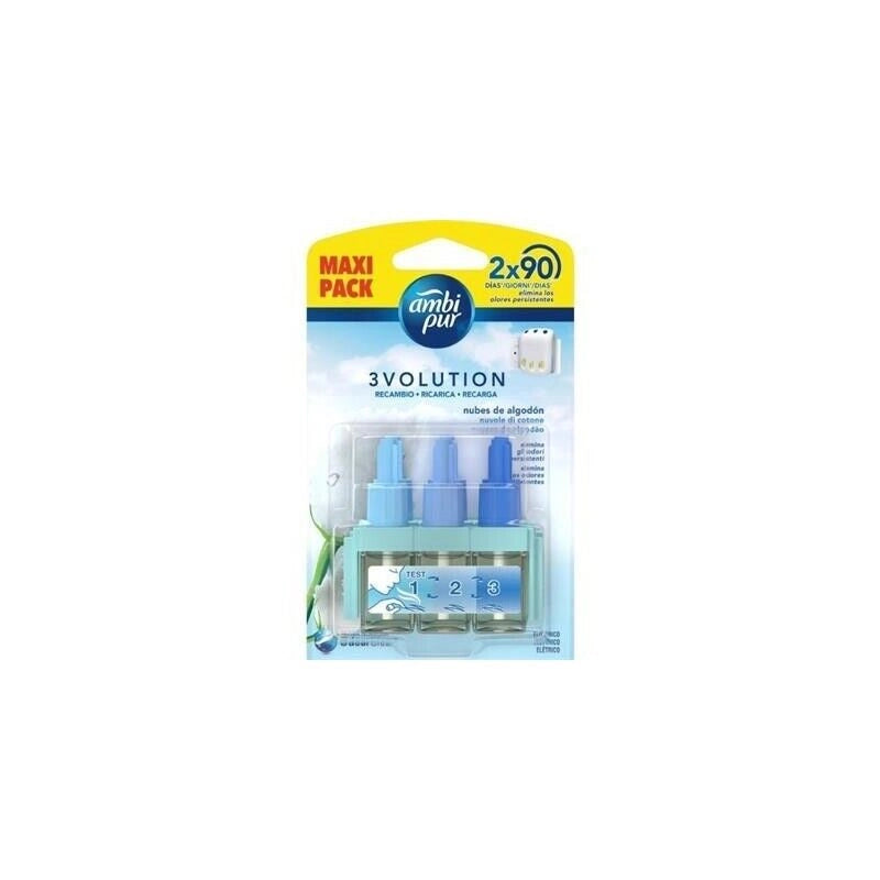 AMBIPUR DEODORANTE PER AMBIENTE RICARICA DA 20ML IN SET DA  2 PEZZI NUVOLE DI  COTONE