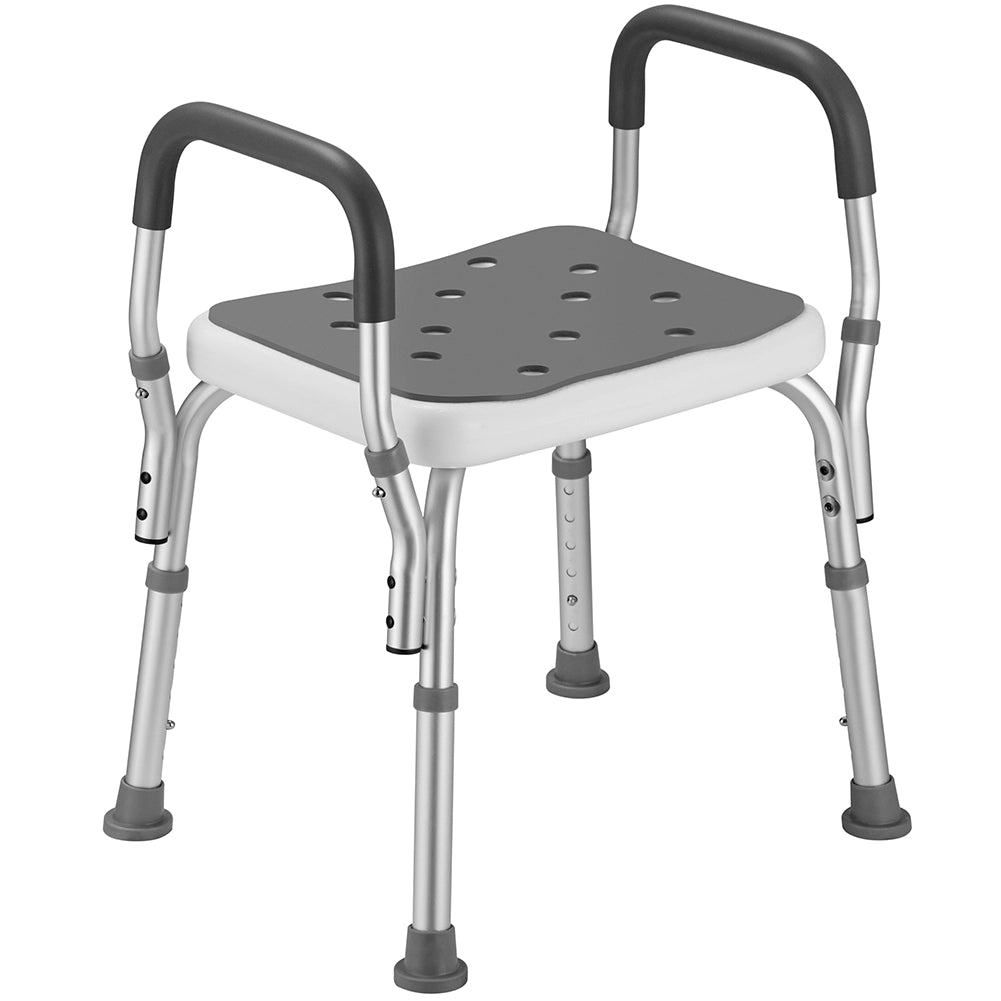 Sgabello da Doccia 6 Altezze Regolabili Sedia Bagno Antiscivolo Capacità 150 kg