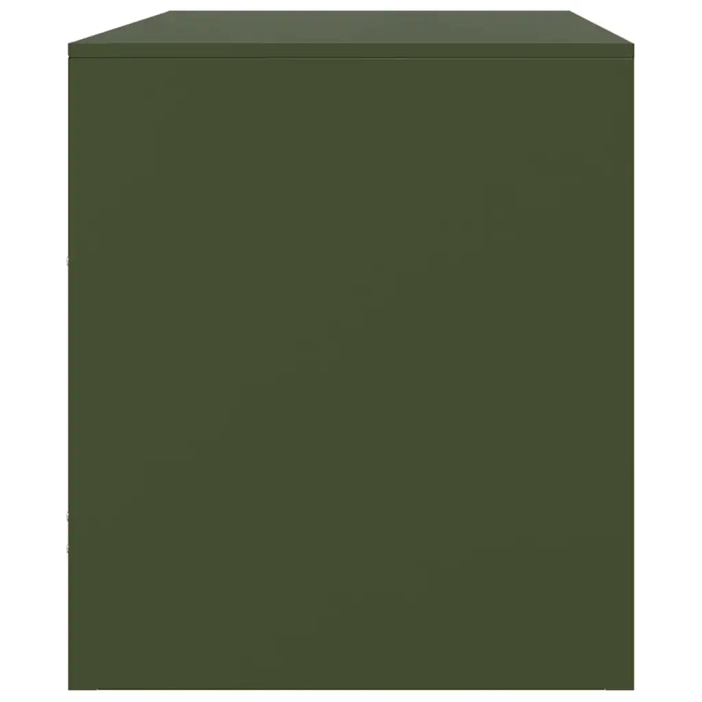 Mobile TV Verde Oliva 67x39x44 cm in Acciaio 841747