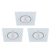 Faretto Ad Incasso Contemporaneo Areitio Alluminio Spazzolato 3 Luci Gu10 4,6W