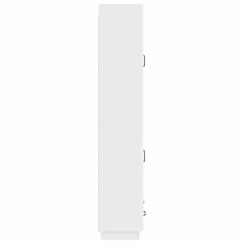 Set di armadi 2 pcs Bianco Lucido Legno ingegnerizzato