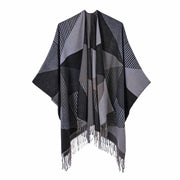 Sciarpa di nuovo stile, scialle, semplice nappa, spacco, calda cappa in cashmere