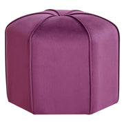 Pouf poggiapiedi moderno rotondo in velluto viola soggiorno camera da letto