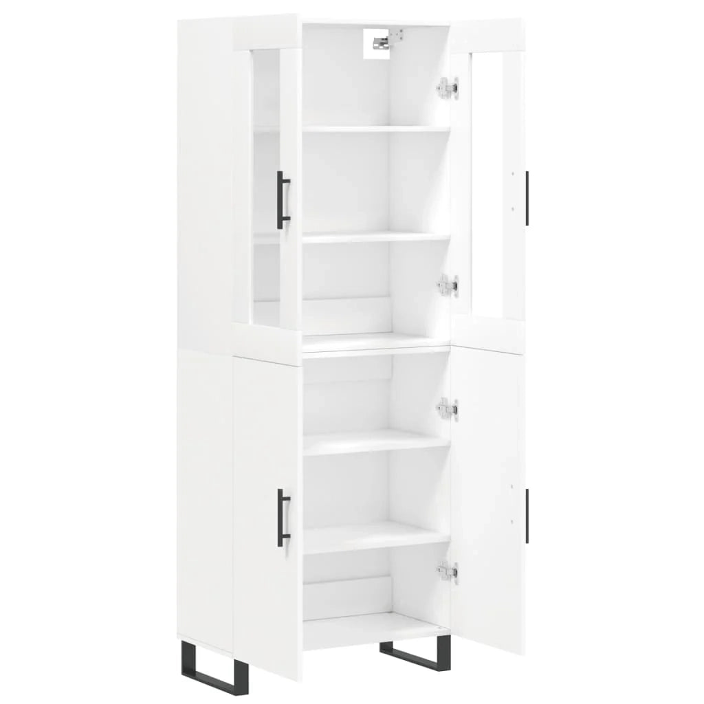 Buffet credenza cassettiera mobiletto mobile contenitore organizer cucina soggiorno salotto alto 69,5 x 34 x 180 cm legno ingegnerizzato bianco 02_0032688