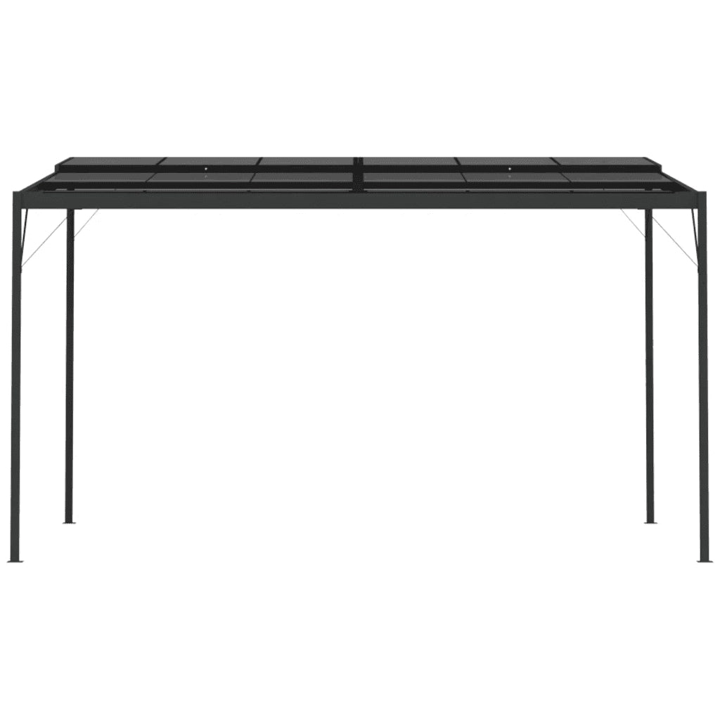 Gazebo con Tetto Antracite 4x3x2,5 m in Alluminio e Acciaio cod mxl 65996