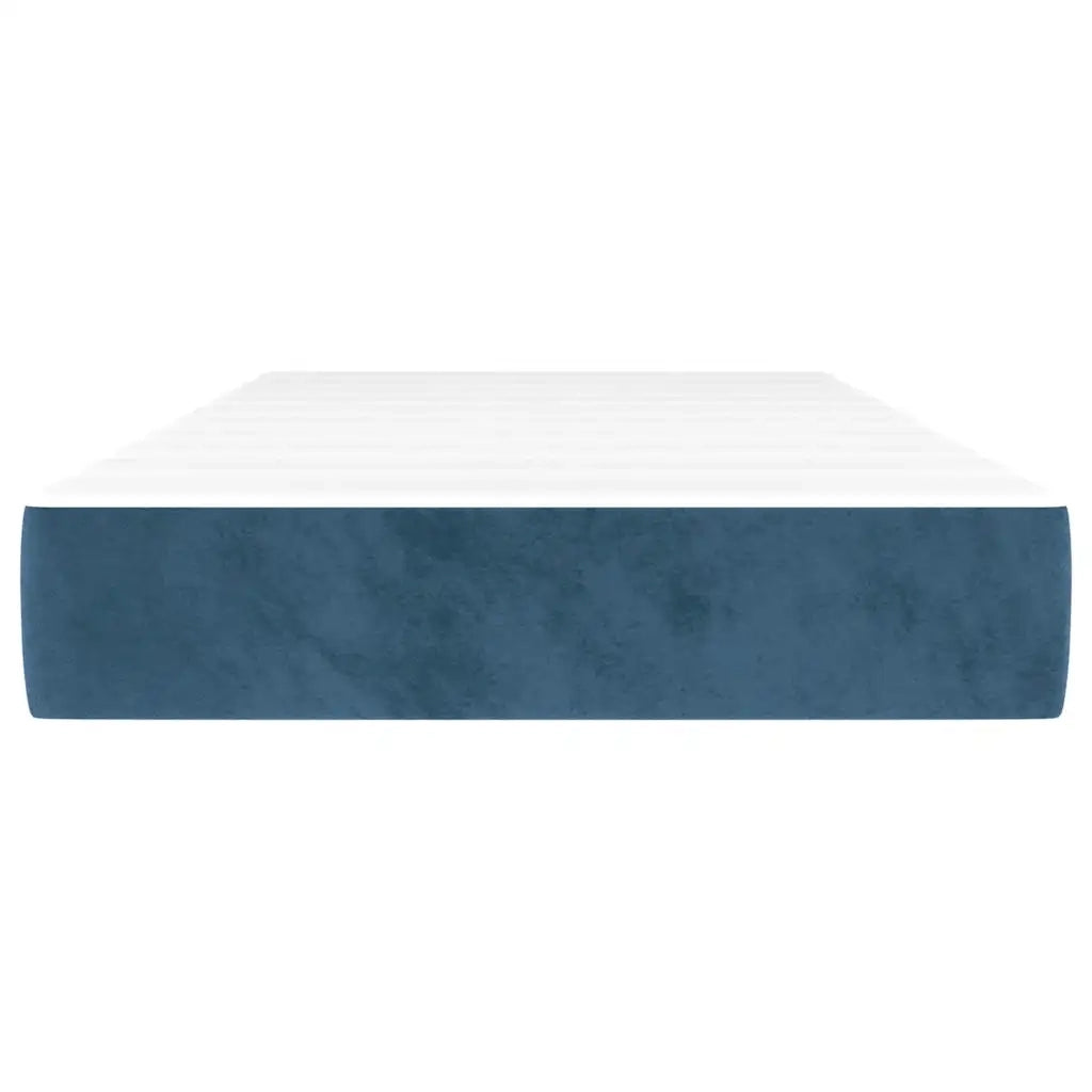 Materasso a Molle-Materasso per letto Blu Scuro 100x210x20 cm in Velluto