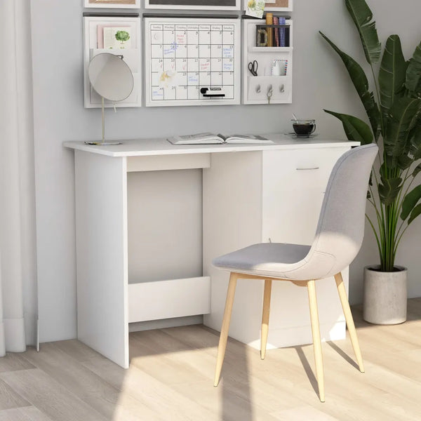 Scrivania Bianca 100x50x76 cm in Legno Multistrato 801080
