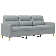 Divano | Divano da soggiorno | Sofa a 3 Posti Grigio Chiaro 180 cm in Tessuto