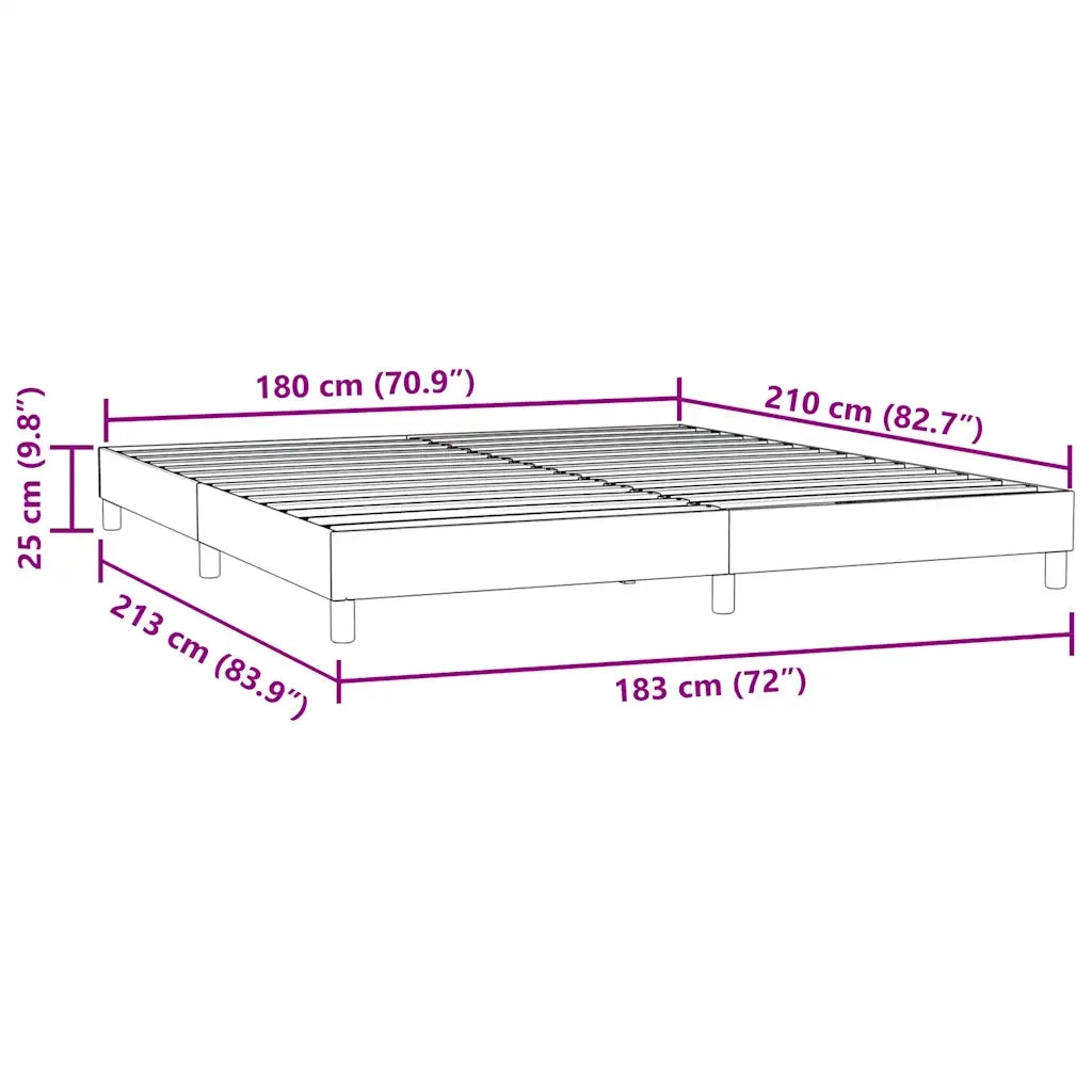 Giroletto senza Materasso Blu Scuro 180x210 cm in Velluto 4101371