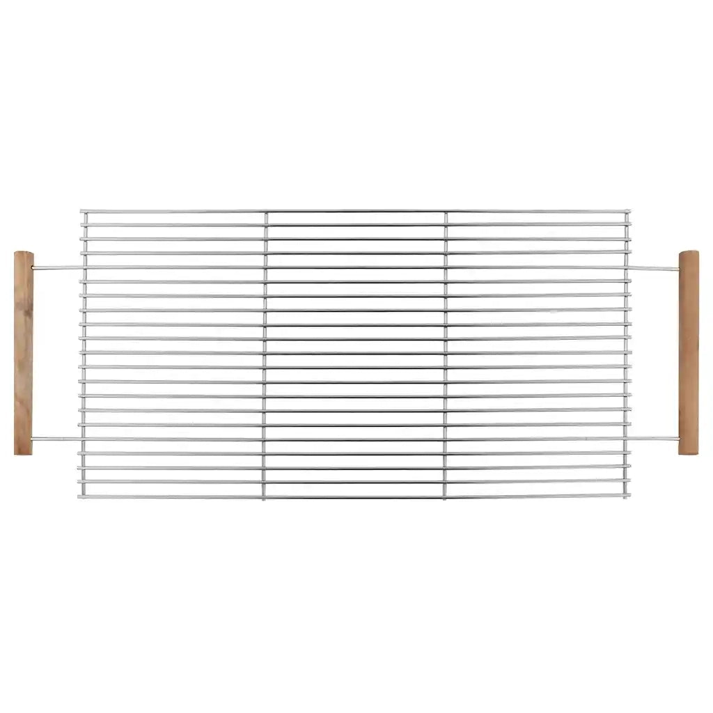 Griglia per Barbecue a Carrello XXL Acciaio Inox con 2 Ripiani 47850