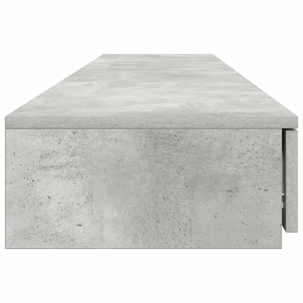 Cassetti per letto | Comodino | Armadio da Notte | Mobiletto da notte Grigio cemento 180 x 36,5 x 16,5 cm