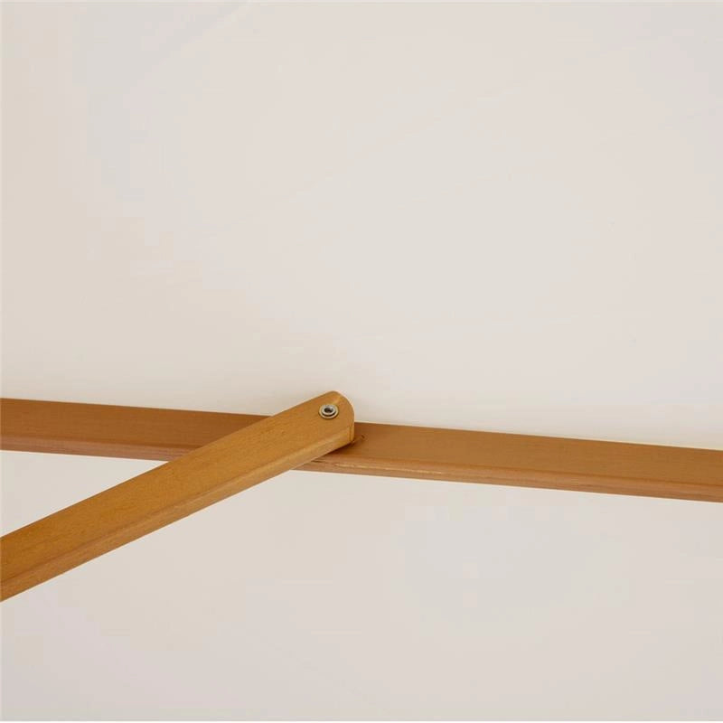 OMBRELLONE DA GIARDINO IN LEGNO E POLIESTERE 2.5 X 2.3 M BEIGE
