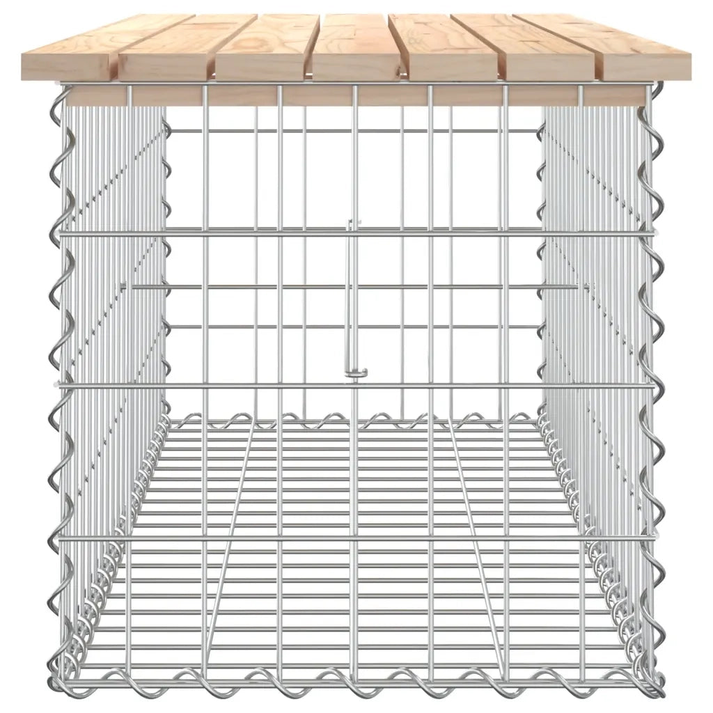 Panca Giardino Design Gabbione 103x44x42 cm Legno Massello Pino 834359