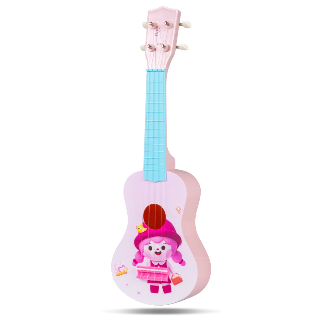 Ukulele mini bambini 4 corde nylon 12 tasti per principianti 53 cm-Strumento musicale educativo ukulele per bambini 3+ anni 17x6,5cm