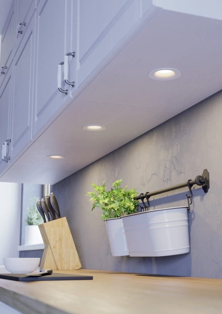 Set 3 Faretti Incasso Moderno Saliceto Alluminio Bianco Led 4,8W 3X450Lm Ip20