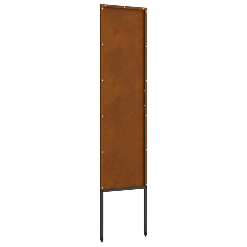 Schermo per privacy in giardino Traforo Ruggine 32 x 140 cm 876223