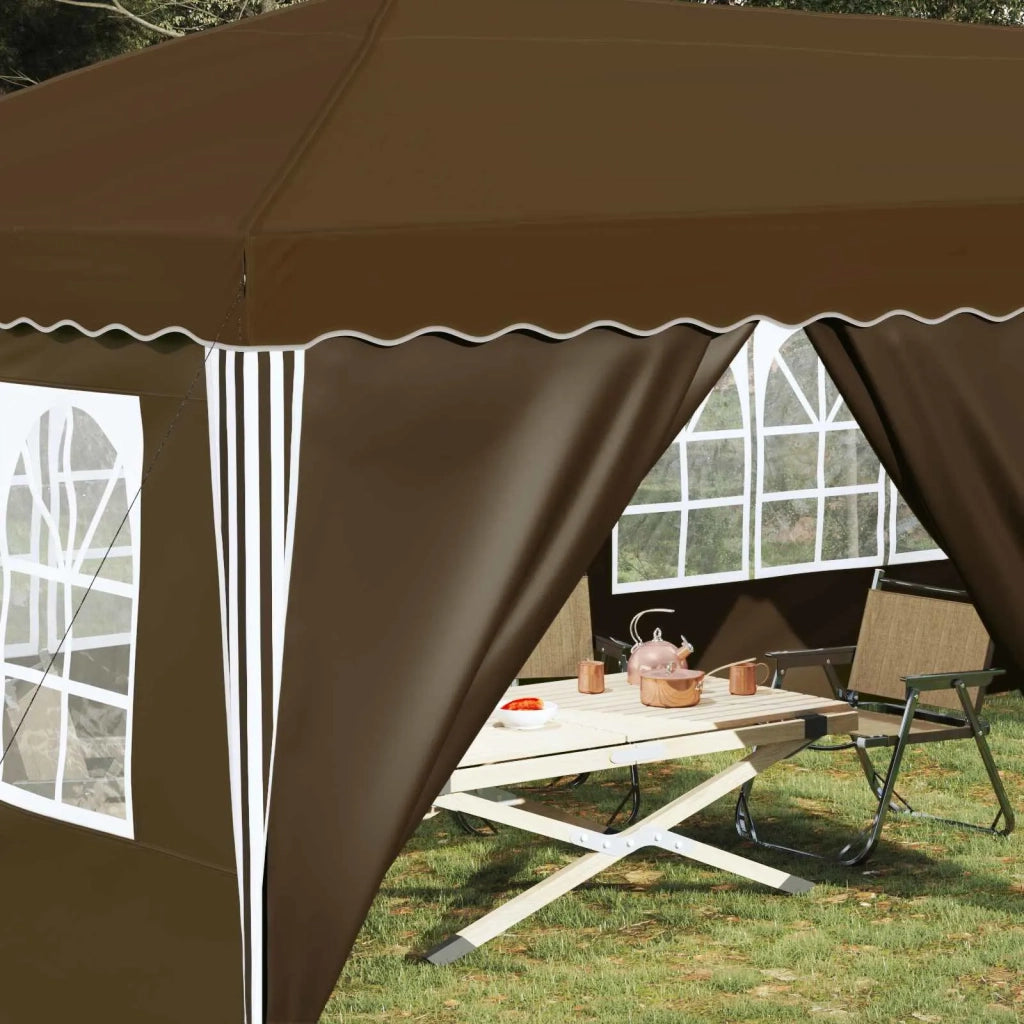 Tenda per feste a pop-up-Gazebo 575 x 288 x 245 cm Tortora