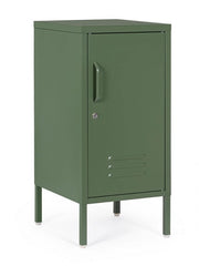 Comodino 1 Anta 40x35x76 cm Cambridge in Acciaio Verde