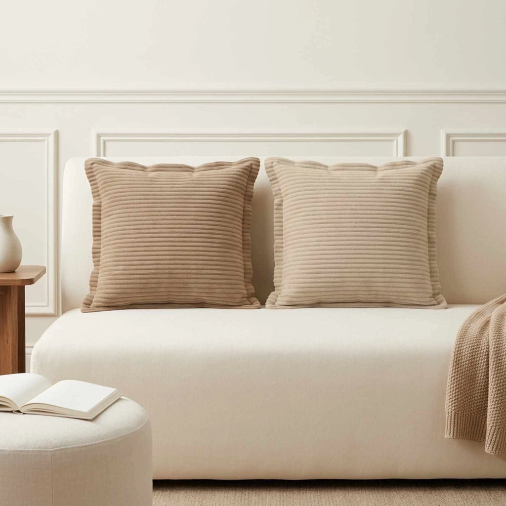 Federa 2 pz HOUTEN Tortora 30 x 30 cm corduroy 915847