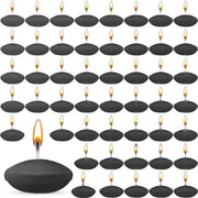Candele galleggianti 50 pezzi - inodore - nero - 3,8 x 1,5 cm - cera e fiamma - sicure e affidabili - candele da tavolo