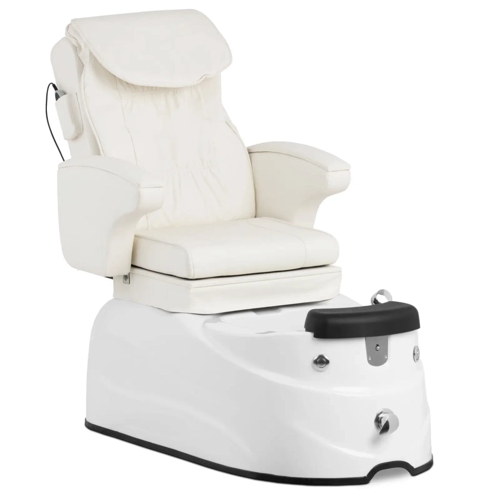 Poltrona elettrica per pedicure con pediluvio 105 watt 150 kg funzione massaggio bianca 14_0009011