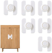 Sostituti di sicurezza per porte - 6 pezzi - Protezione per bambini - Sostituto di serratura per frigorifero - Ambientalmente compatibile - Adesivo 3M resistente - Sicuro per bambini
