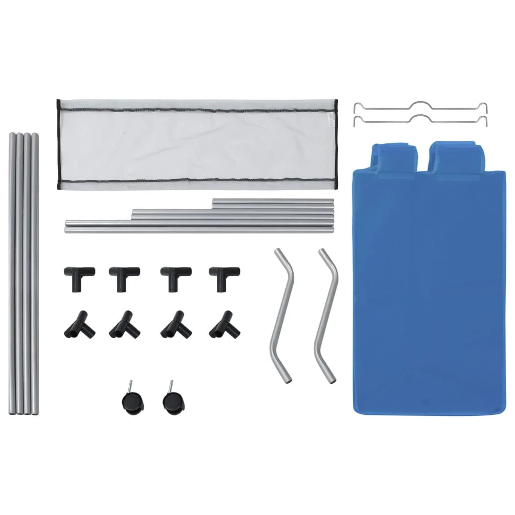 Contenitore per biancheria con 3 sacchi 96 x 40 cm blu acciaio 02_0006196
