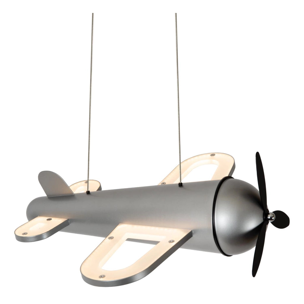 Lampada a sospensione bambini FOKKER LED 28W grigia Lucide