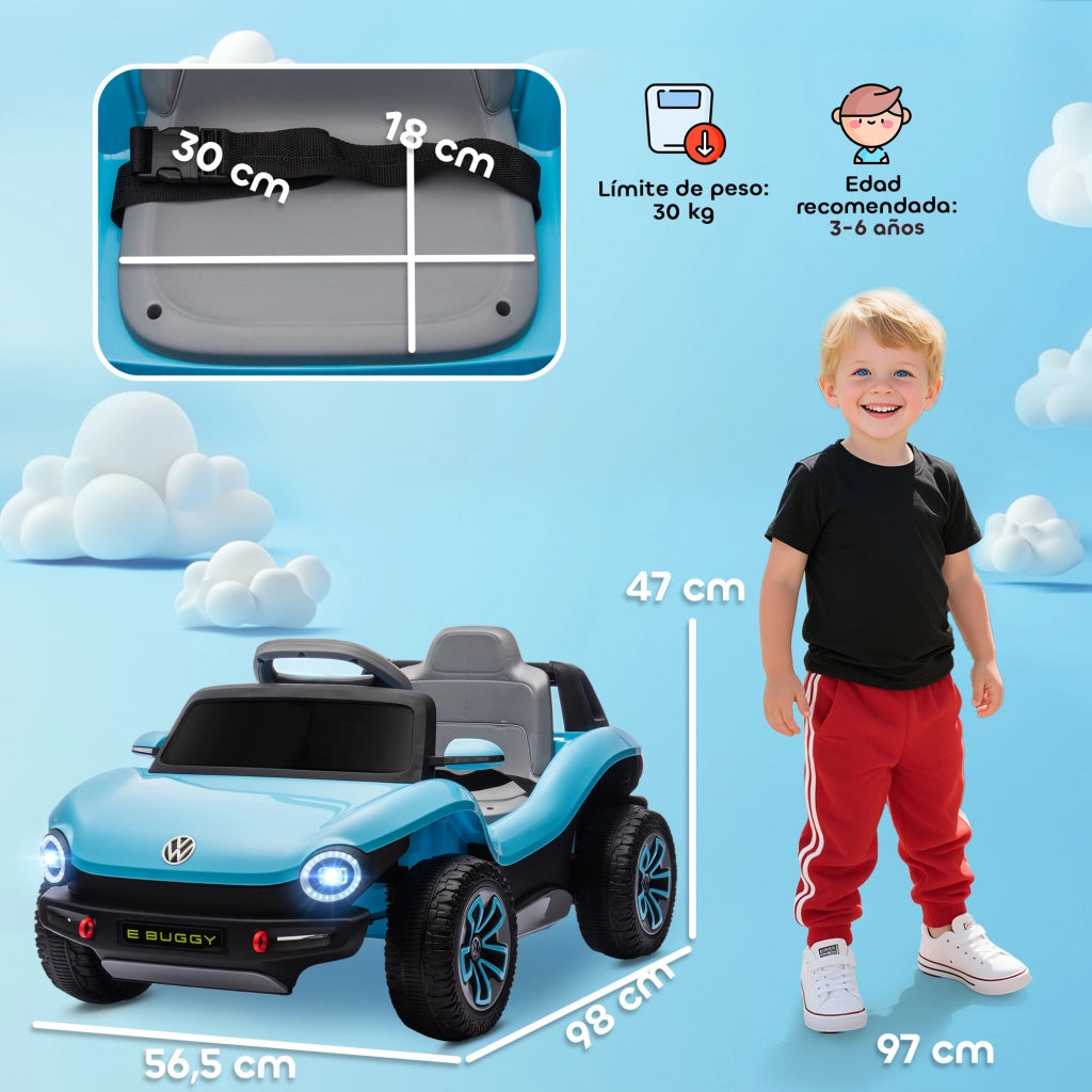 Auto elettrica per bambini Volkswagen E-Buggy ¨C zephmum ¨C 12V telecomando blu