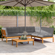 Set Divani Pallet Giardino 4pz Cuscini Legno Massello Acacia 3209500