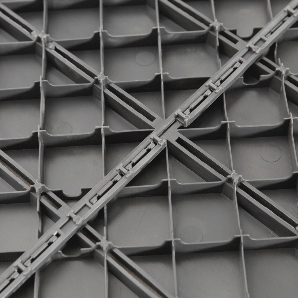 Set di 9 piastrelle quadrate 30x30 cm ¨C zephmum ¨C grigio 0.81 m2
