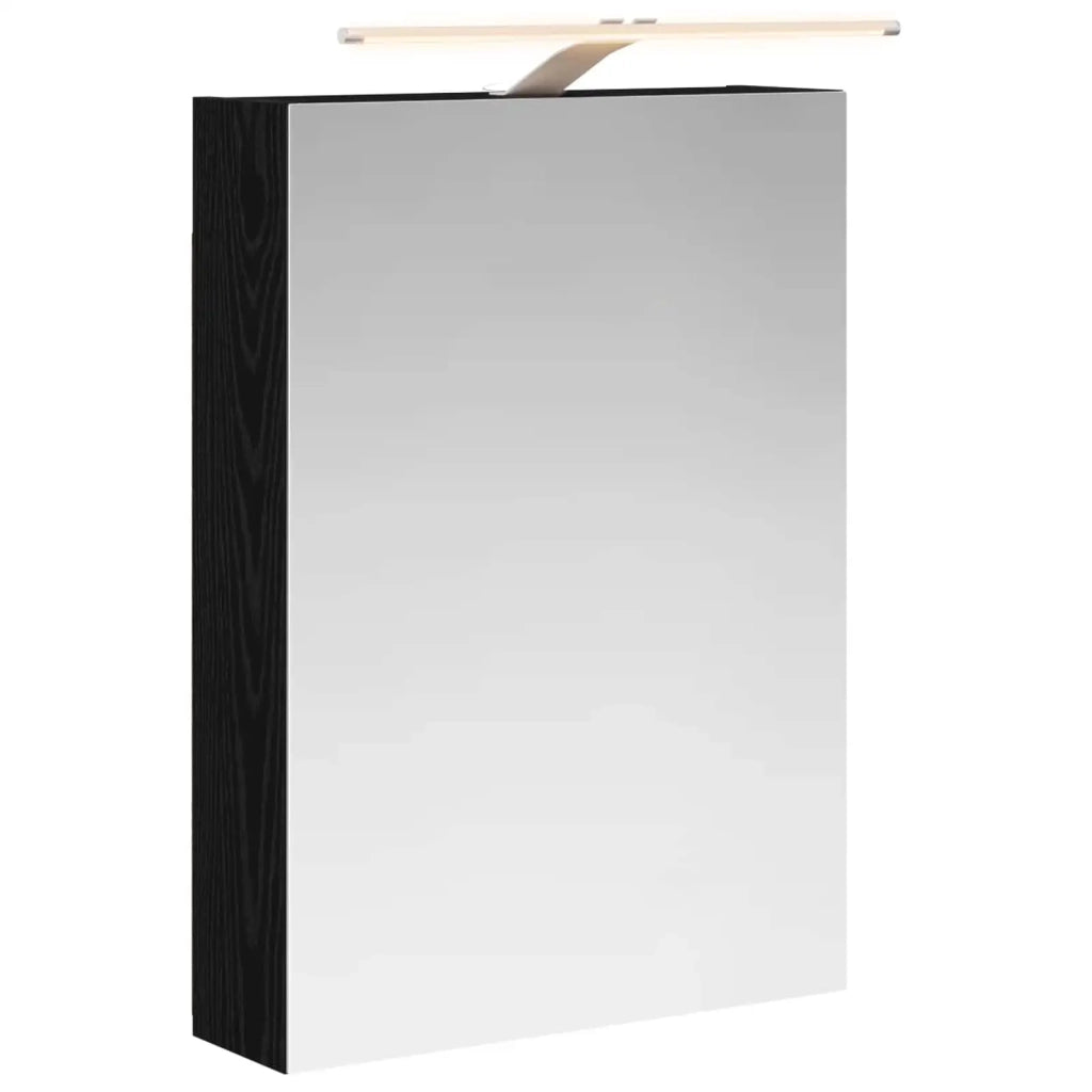 Mobiletto per specchio da bagno Rovere Nero 50 x 14,5 x 70 cm 889048