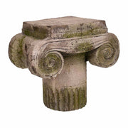 Colonna decorativa in magnesio color pietra, 26x18x23,5h cm