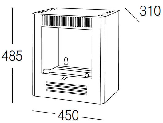 Stufa a Bioetanolo da Interno 2300W Karlsen Mini Ruby Bordeaux