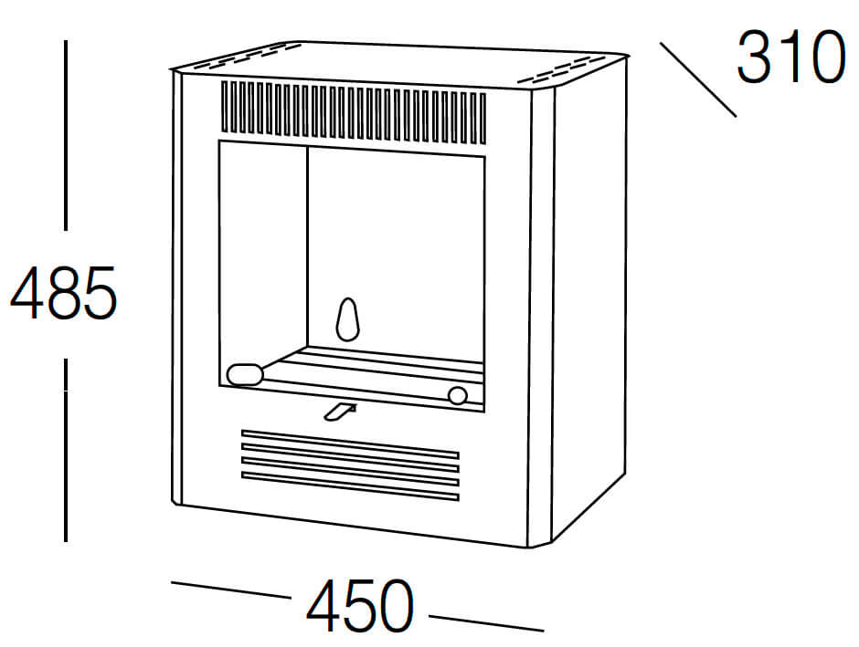 Stufa a Bioetanolo da Interno 2300W Karlsen Mini Ruby Bordeaux