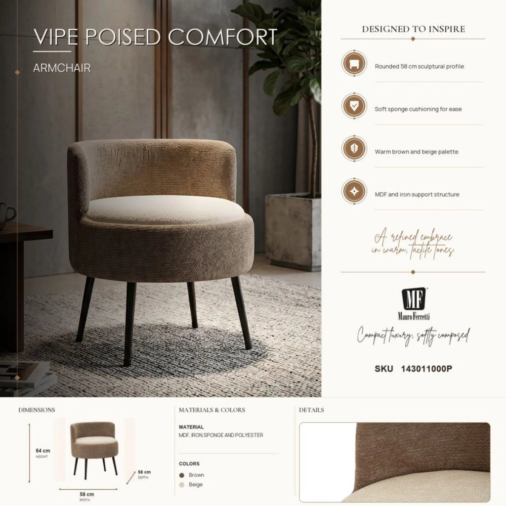 Poltrona in legno e ferro dal design nordico