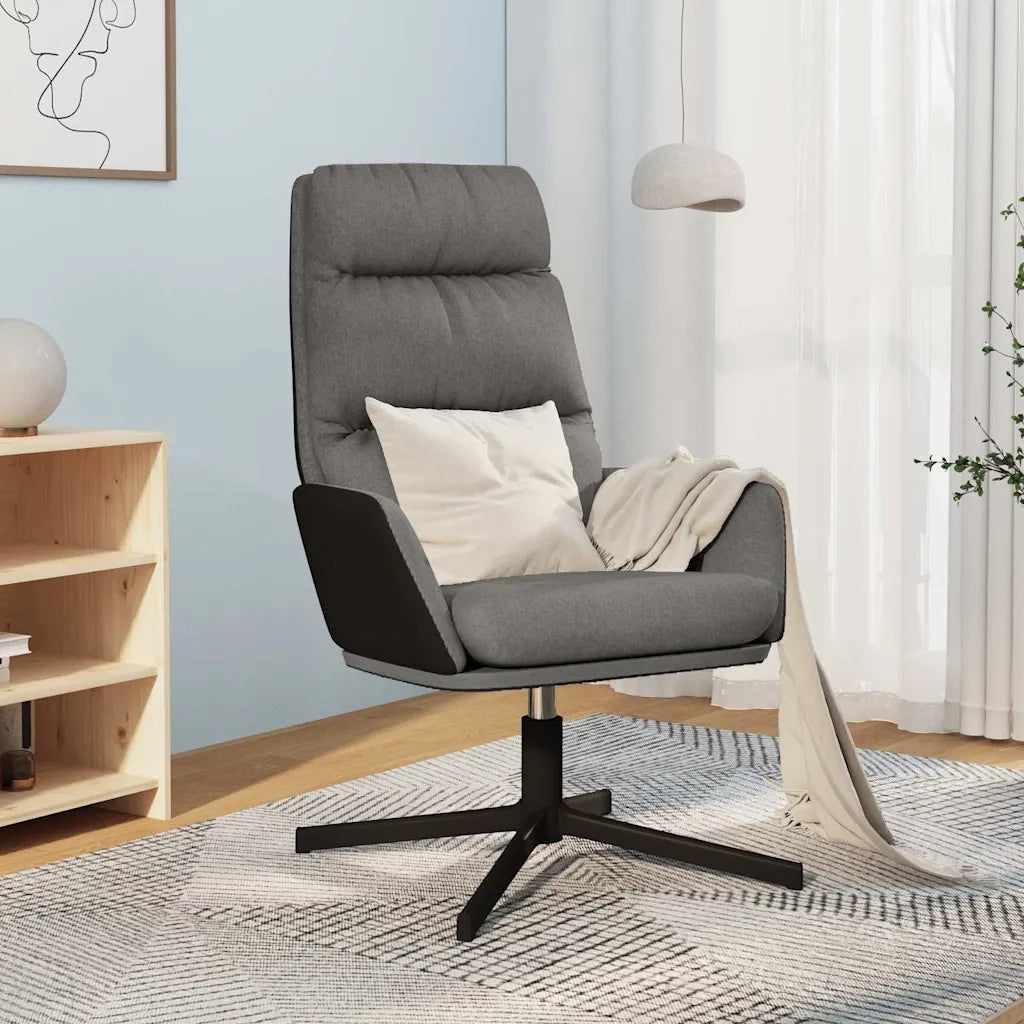 Divano Sedia-Poltrona Relax Grigio Chiaro in Tessuto 895405