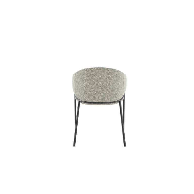 Sedia rivestita in tessuto easy-clean Gambe in metallo verniciato Medea 53cm X 60cm H 78cm Stones