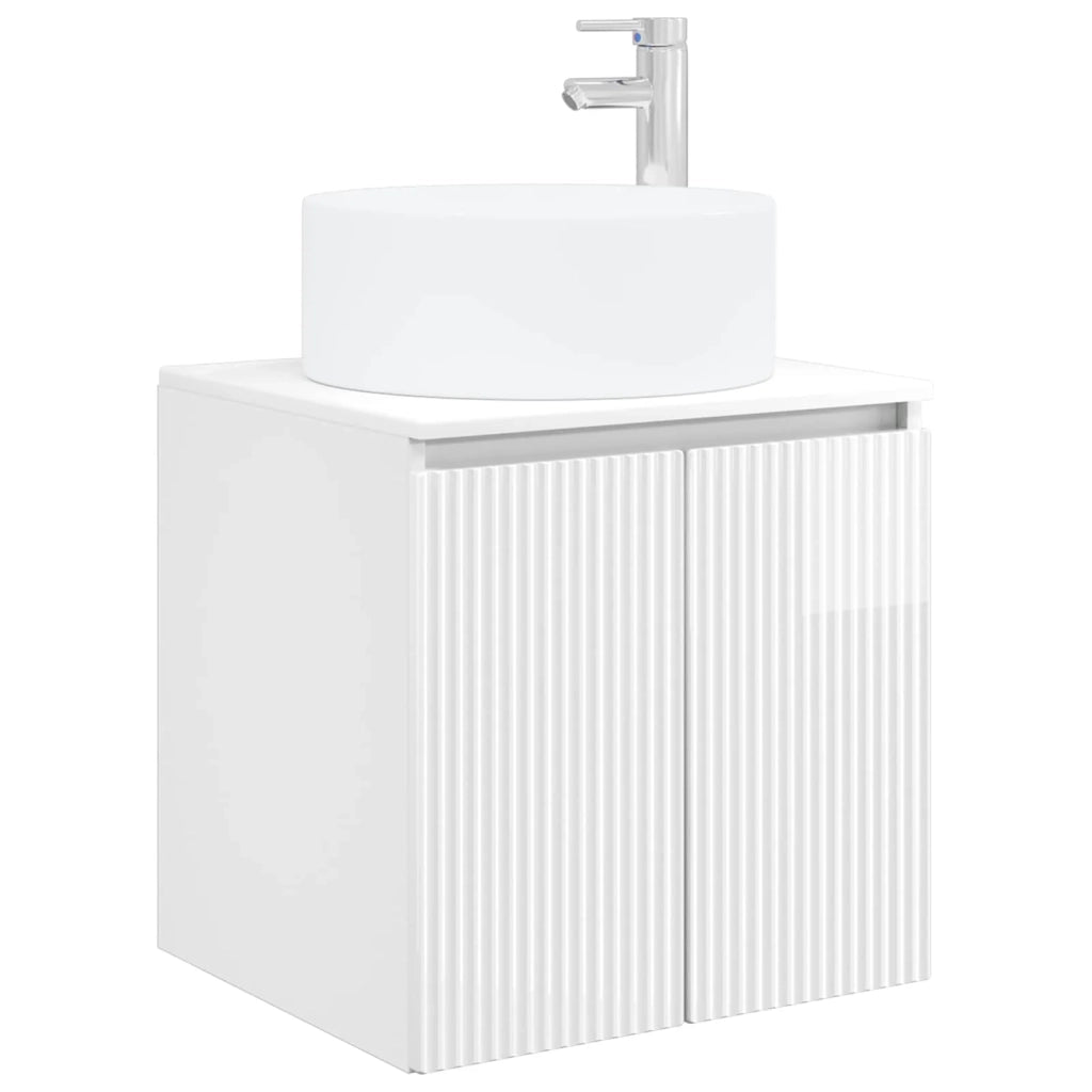 Set di Armadi da Bagno 3 pz Bianco Lucido 49,5 x 44,5 x 65,5 cm 3405741
