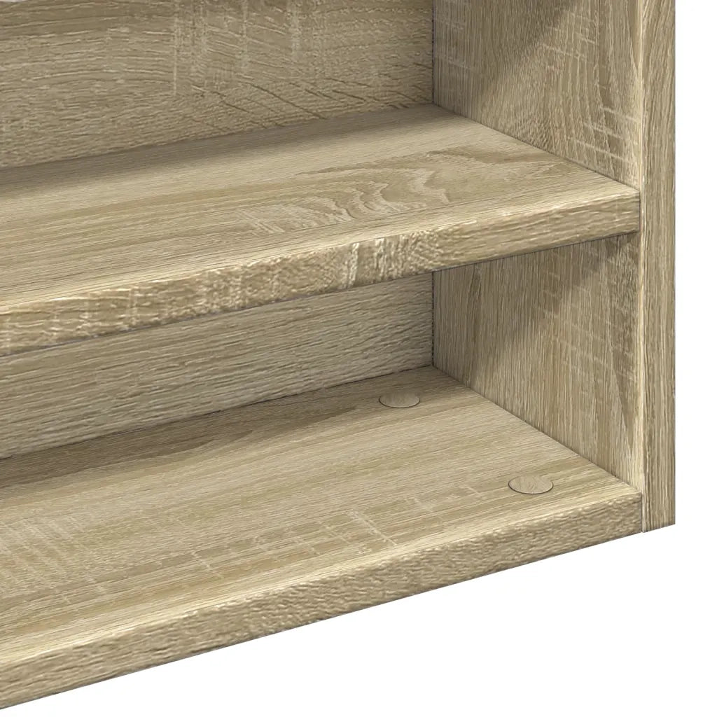 Armadietto Vetrina Rovere Sonoma 100x15x58 cm Legno Multistrato 847928