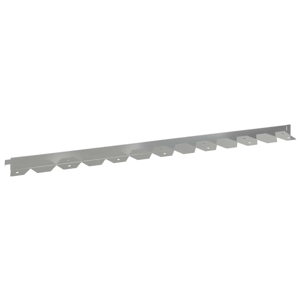 Bordura per Prato 30 pcs 102 x 4 x 4 cm Acciaio Argento 8008736