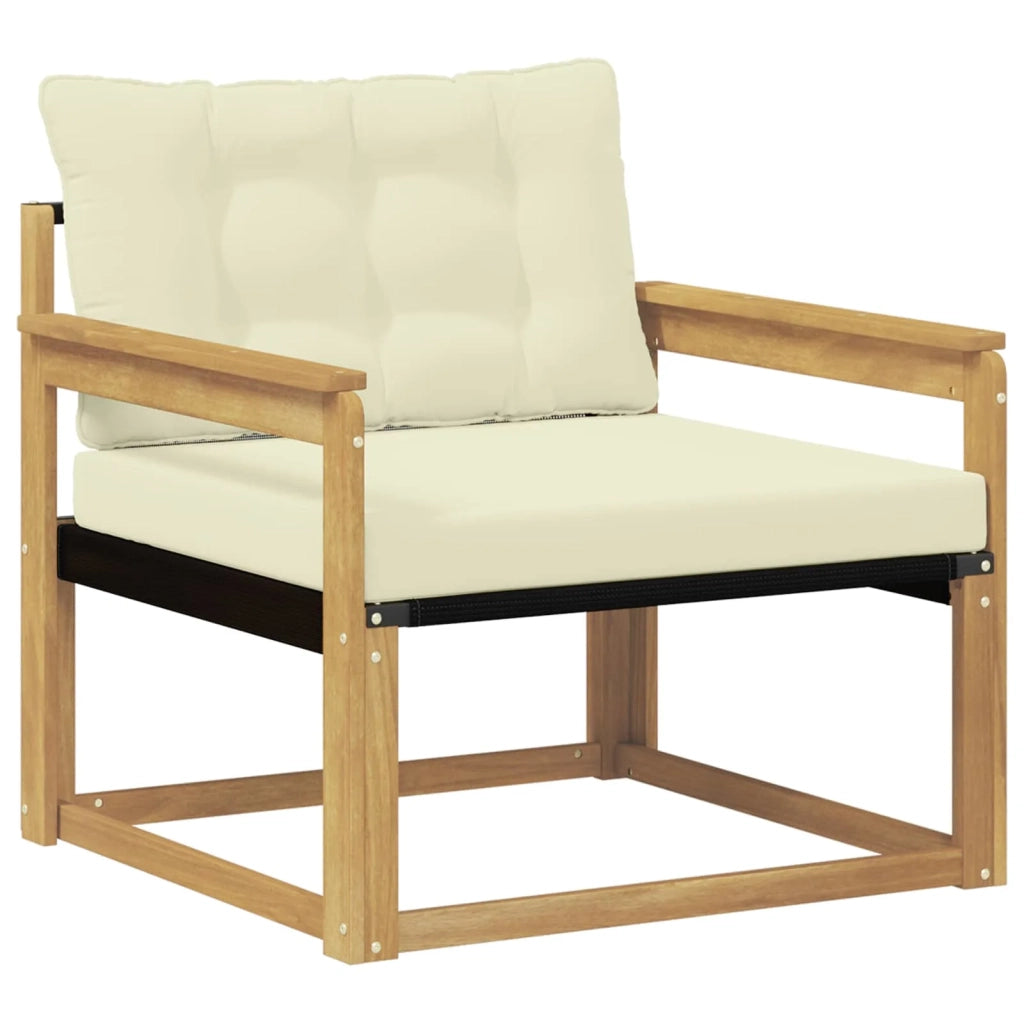 Set di divani da esterno-Sofa da giardino Legno di Acacia Massello e Textilene 662291