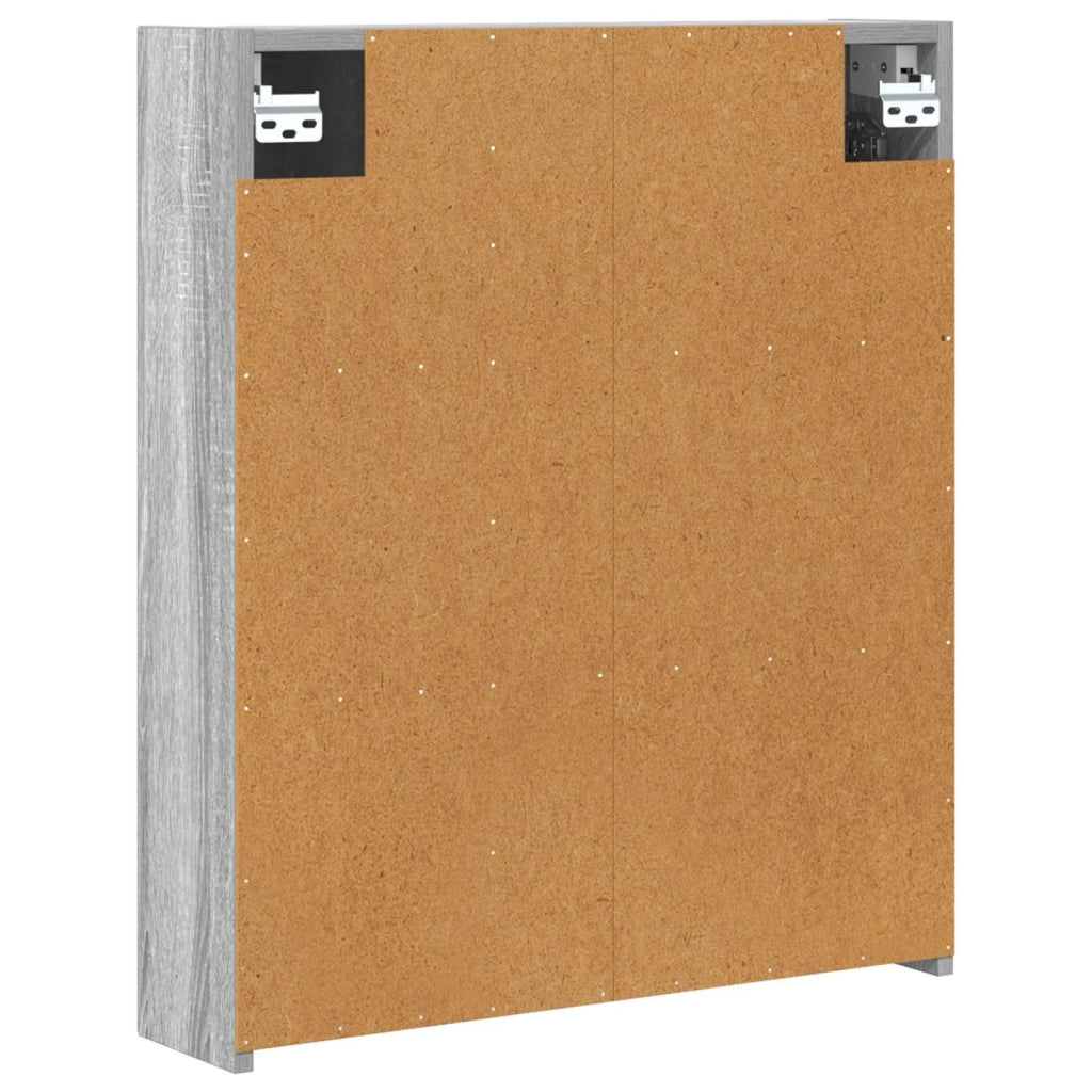 Mobiletto per specchio da bagno Grigio Sonoma 60 x 14,5 x 70 cm 889060