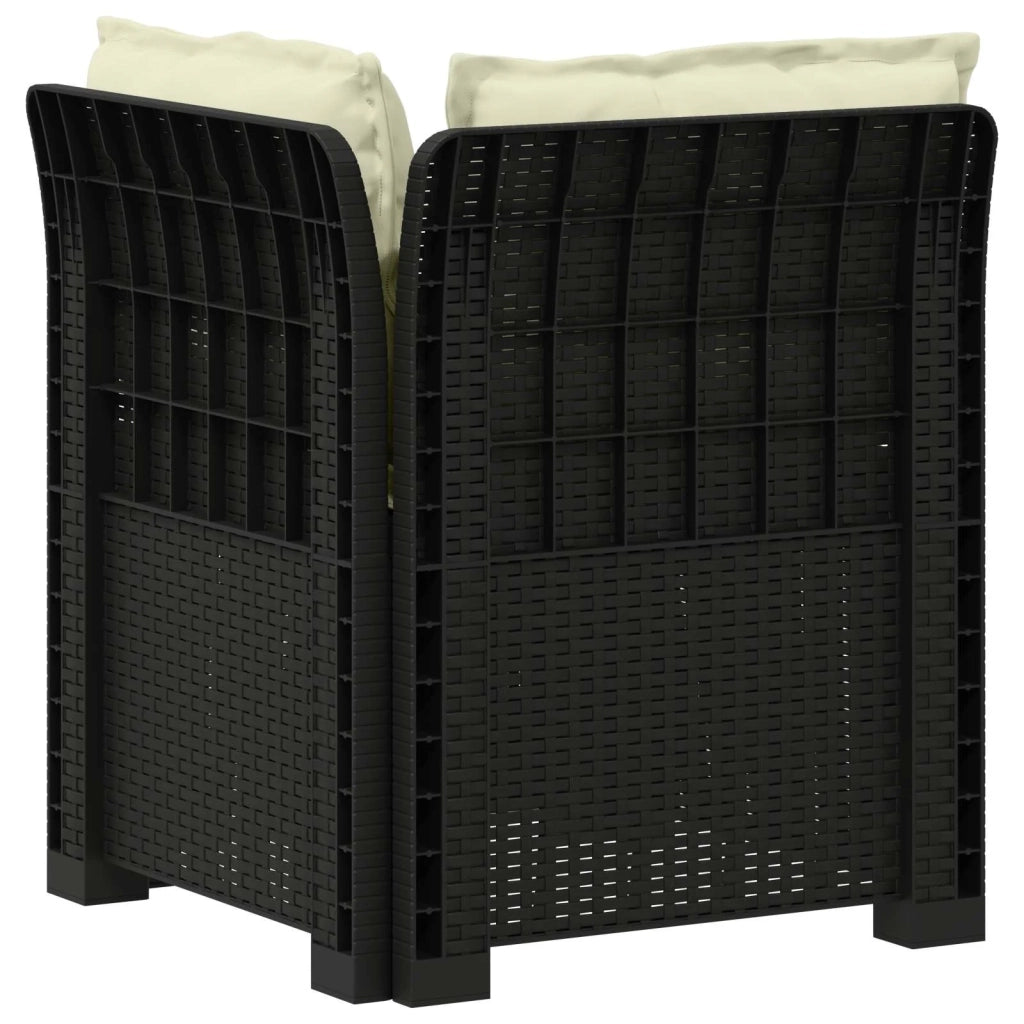 Divano da Giardino a 1 Posto con Cuscini Aspetto Rattan PP 8011832