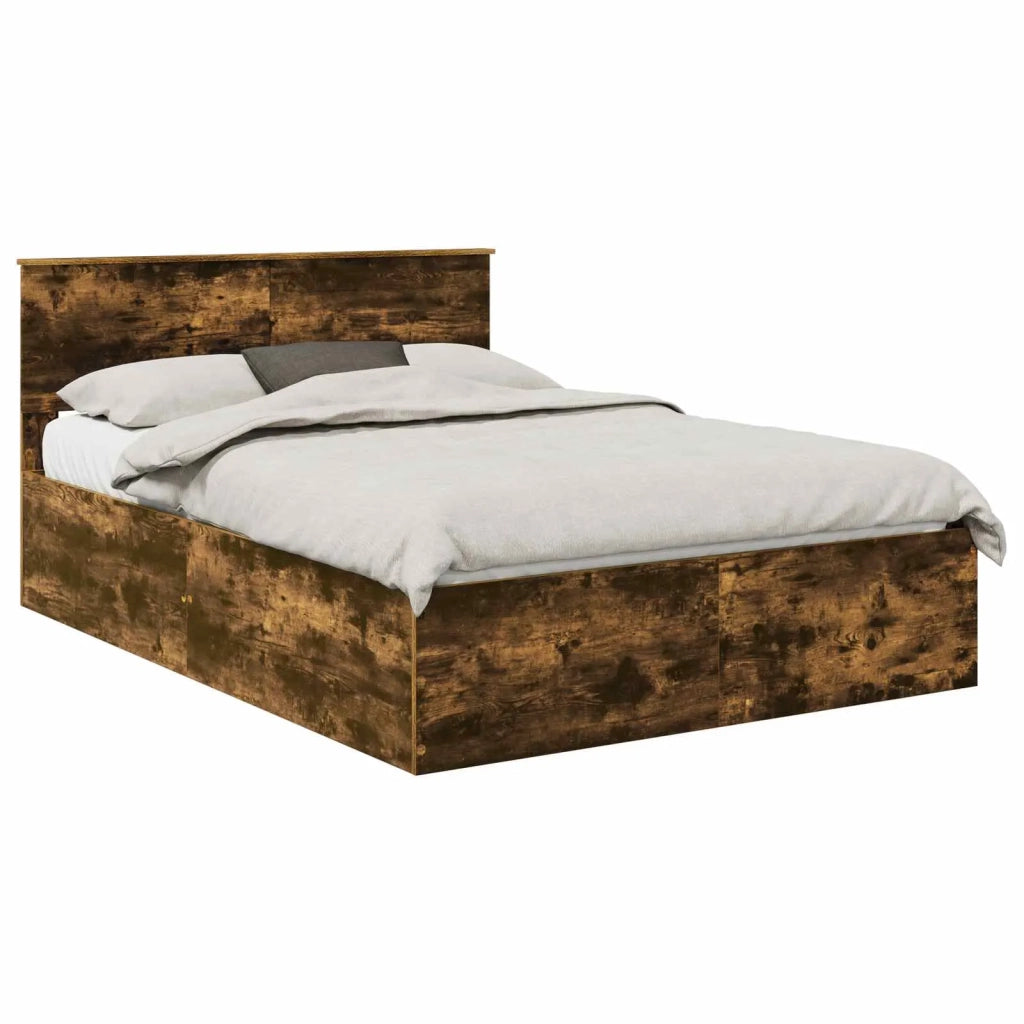Struttura del letto Rovere fumé 150 x 200 cm Legno multistrato