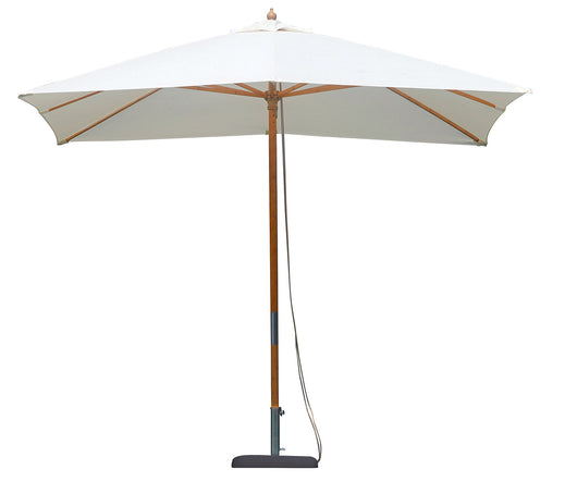 Ombrellone da Giardino 3x2m Palo Ø38 mm in Bambù e Poliestere Ecrù