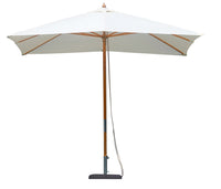 Ombrellone da Giardino 3x3m Palo Ø48 mm in Bambù e Poliestere Ecrù