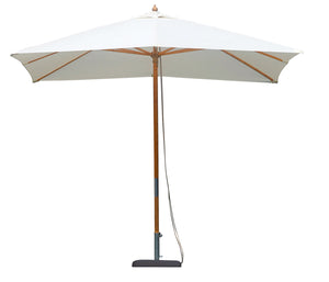 Ombrellone da Giardino 3x3m Palo Ø48 mm in Bambù e Poliestere Ecrù