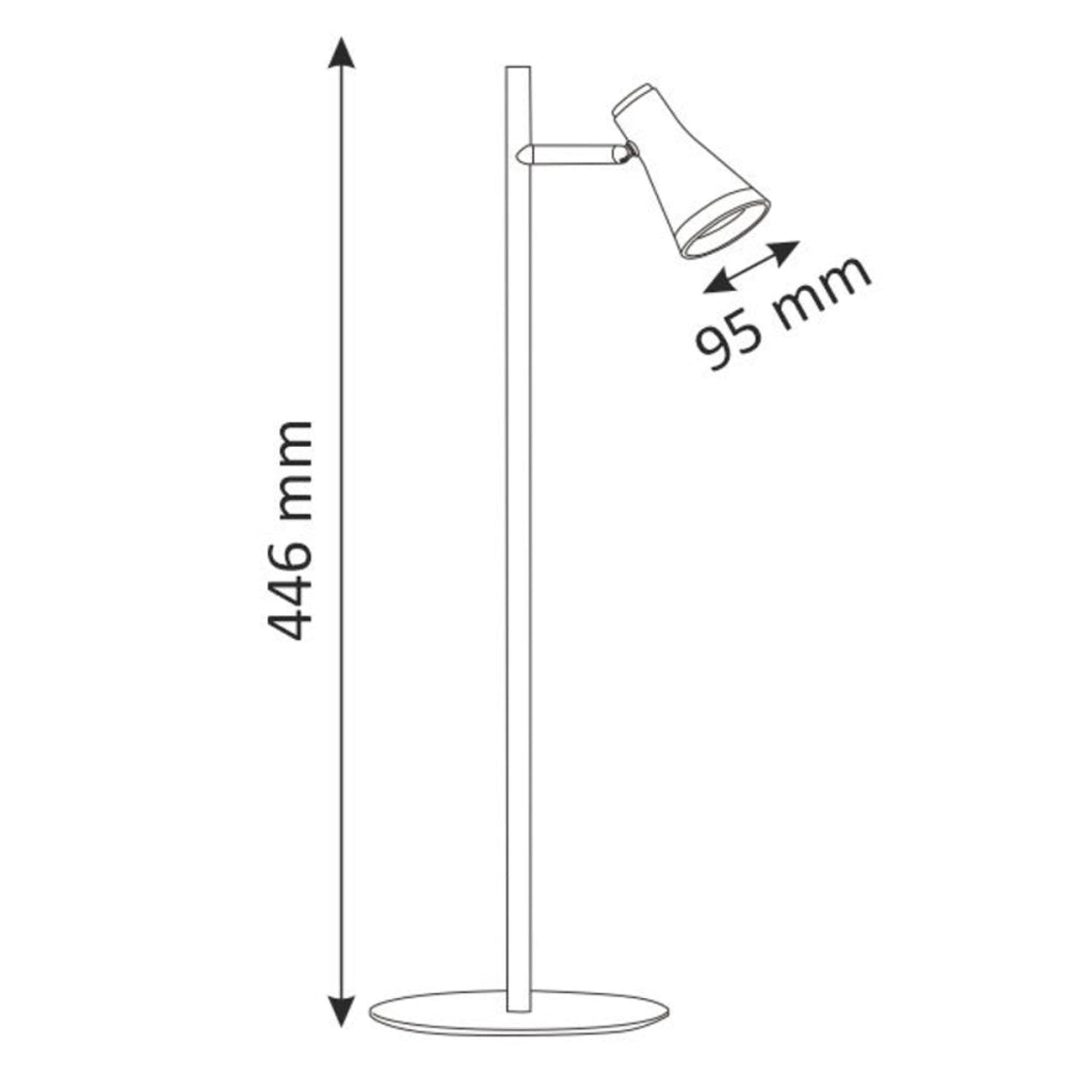 Lampada da scrivania LED bianca 3000K Berg Polux 318190