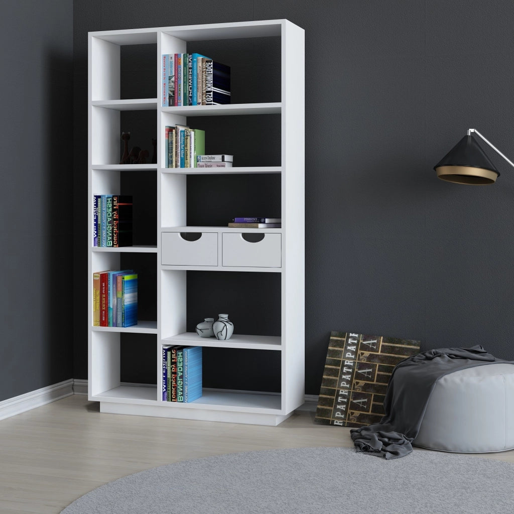Libreria in legno "Luma" - 80 x 25 x 188 cm - Bianco